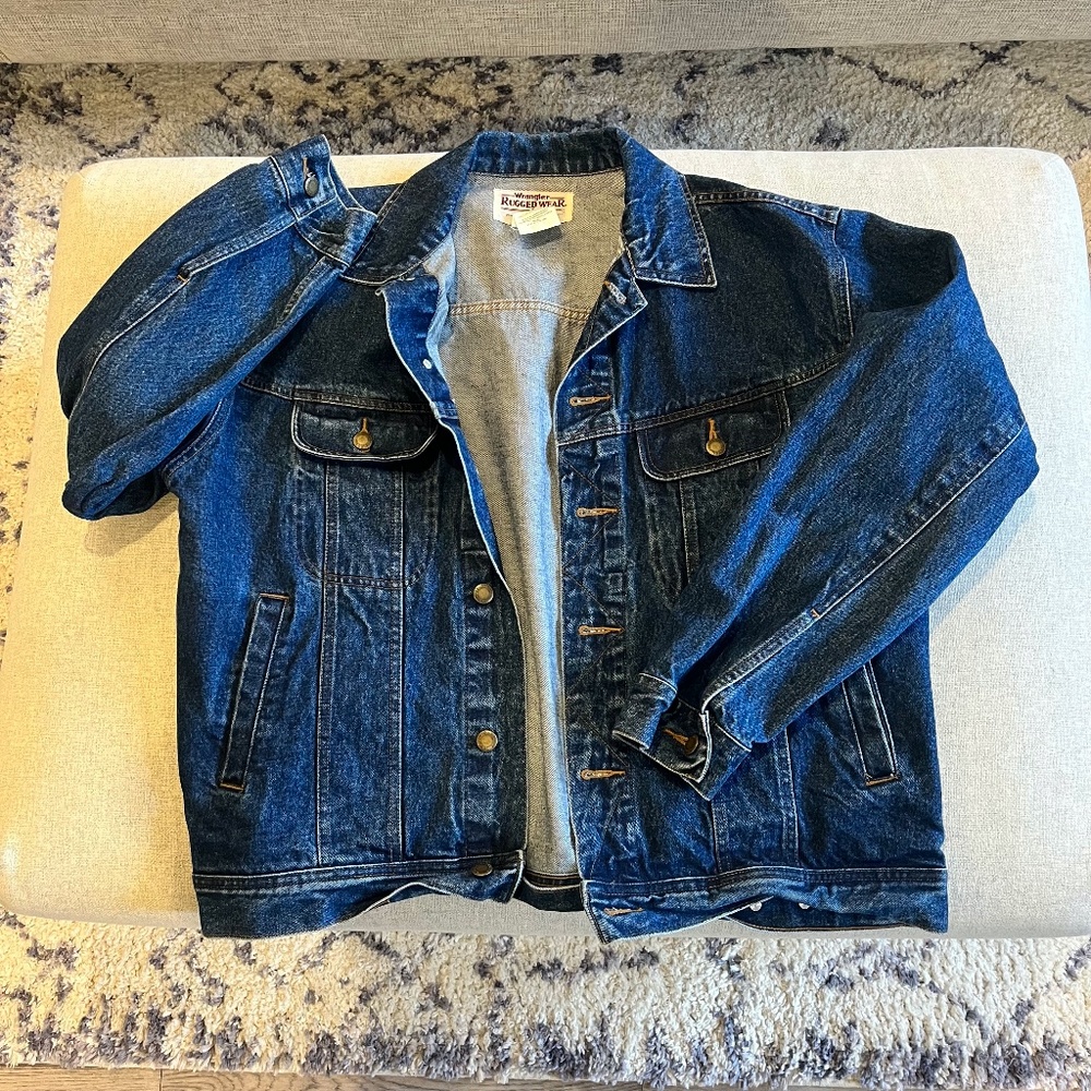 Vintage Dark Wash Wrangler Jean Jacket